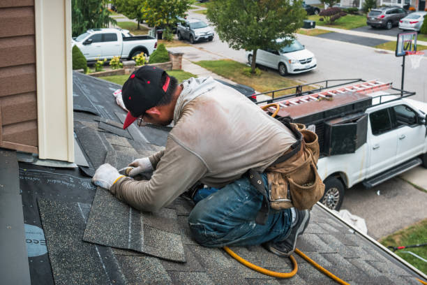 Professional Roofing technician working in Julian, NC
